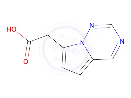 Chemical structure of 2-pyrrolo[2,1-f][1,2,4]triazin-7-ylacetic acid