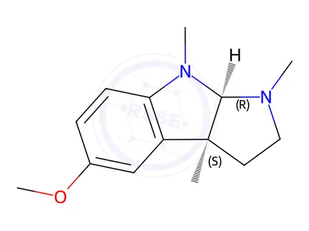 Chemical structure of (-)-Esermethole
