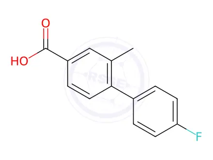 Chemical structure of 4-(4-Fluorophenyl)-3-methylbenzoic acid