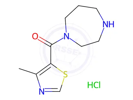 Chemical structure of 1-(4-methyl-1,3-thiazole-5-carbonyl)-1,4-diazepane hydrochloride