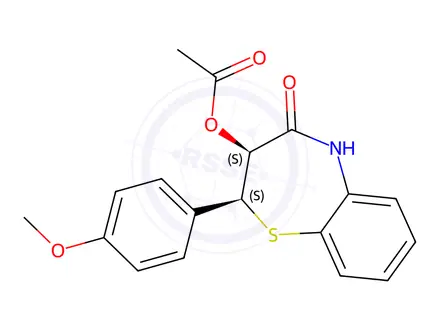 Chemical structure of Des[5-(2-dimethylamino)ethyl] Diltiazem