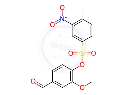 Chemical structure of 4-Formyl-2-methoxyphenyl 4-methyl-3-nitrobenzenesulfonate