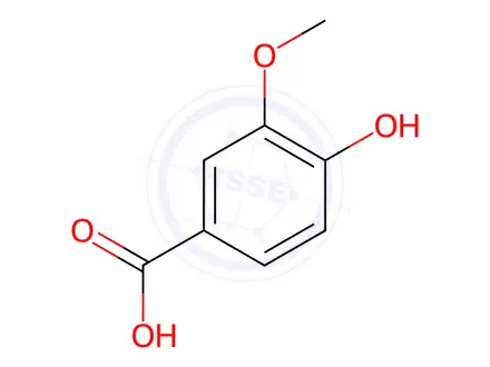 Chemical structure of Vanillic acid