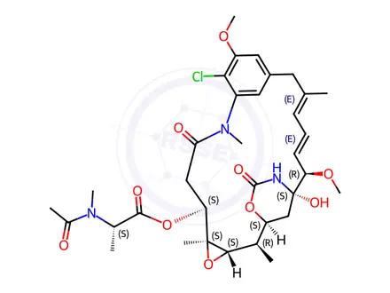Chemical structure of maytansine