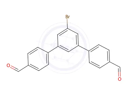 Chemical structure of 5'-Bromo-[1,1':3',1''-terphenyl]-4,4''-dicarbaldehyde
