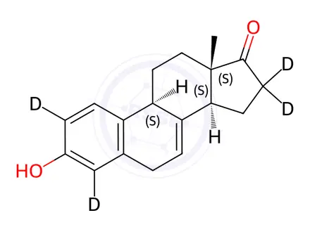 Chemical structure of Equilin D4