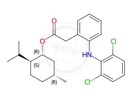 Chemical structure of Diclofenac Levomenthol Ester