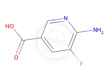 Chemical structure of 6-Amino-5-fluoronicotinic acid