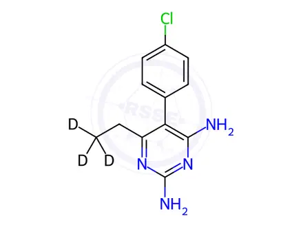 Chemical structure of Pyrimethamine-d3