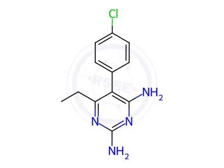 Chemical structure of Pyrimethamine