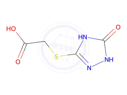 Chemical structure of 2-[(5-oxo-4,5-dihydro-1H-1,2,4-triazol-3-yl)sulfanyl]acetic acid