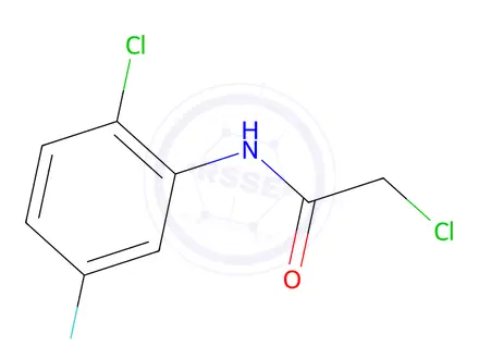 Chemical structure of 2-chloro-N-(2-chloro-5-fluorophenyl)acetamide