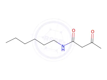 Chemical structure of N-hexylacetoacetamide