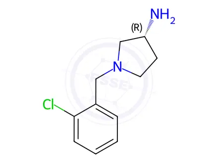 Chemical structure of (R)-1-(2-Chlorobenzyl)pyrrolidin-3-aminedihydrochloride