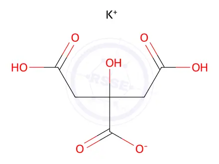 Chemical structure of Potassium citrate monobasic