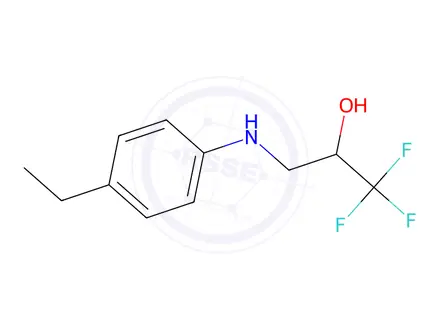 Chemical structure of 3-[(4-ethylphenyl)amino]-1,1,1-trifluoropropan-2-ol