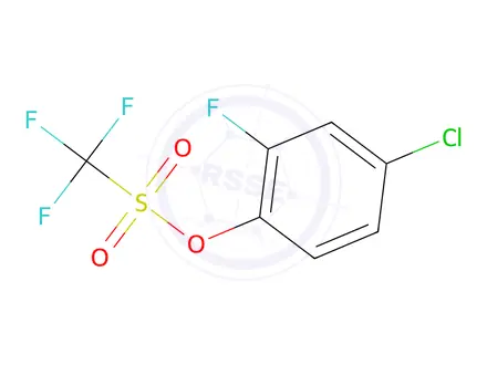 Chemical structure of 4-Chloro-2-fluorophenyl trifluoromethanesulphonate