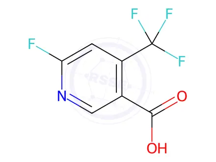 Chemical structure of 6-Fluoro-4-trifluoromethyl-nicotinic acid