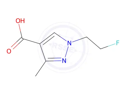 Chemical structure of 1-(2-Fluoroethyl)-3-methyl-1H-pyrazole-4-carboxylic acid