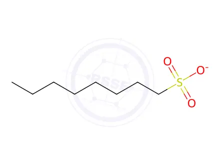 Chemical structure of 1-Octanesulfonic acid sodium salt monohydrate