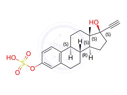 Chemical structure of Ethynyl Estradiol 3-Sulfate