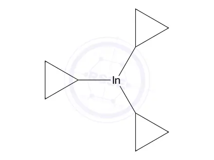 Chemical structure of Triscyclopropylindium(III)