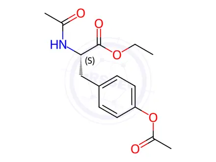 Chemical structure of N-O-DIACETYL-L-TYROSINE ETHYL ESTER*CRYS TALLINE