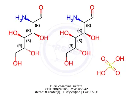 Chemical structure of D-Glucosamine sulfate