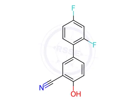 Chemical structure of 2-Cyano-4-(2,4-difluorophenyl)phenol