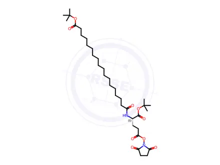 Chemical structure of Semaglutide Impurity 22 (tBuO-C18-Glu(OtBu)-OSu)