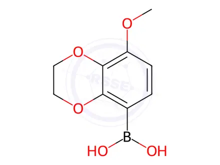 Chemical structure of (8-Methoxy-2,3-dihydrobenzo[b][1,4]dioxin-5-yl)boronic acid