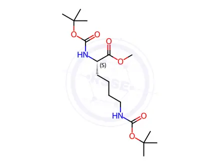 Chemical structure of Bis-N,N'-boc-L-lysine methyl ester