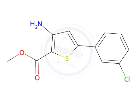 Chemical structure of Methyl 3-Amino-5-(3-chlorophenyl)thiophene-2-carboxylate