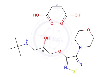Chemical structure of Timolol maleate