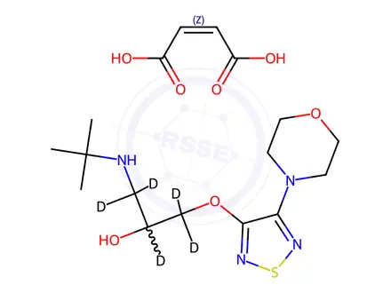 Chemical structure of rac Timolol-d5 Maleate