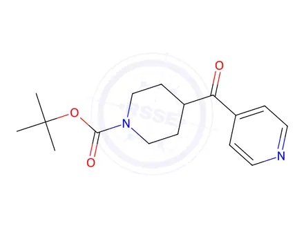 Chemical structure of tert-Butyl 4-[(pyridin-4-yl)carbonyl]piperidine-1-carboxylate