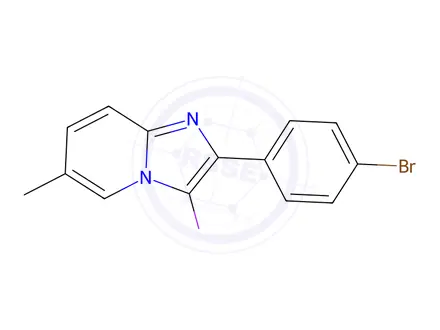 Chemical structure of 2-(4-Bromophenyl)-3-iodo-6-methylimidazo[1,2-a]pyridine