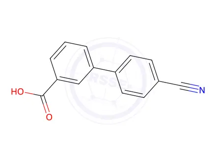 Chemical structure of 4'-Cyano-biphenyl-3-carboxylic acid
