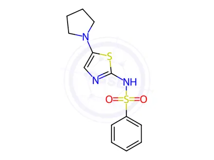 Chemical structure of N-(5-(Pyrrolidin-1-yl)thiazol-2-yl)benzenesulfonamide