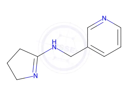 Chemical structure of N-(pyridin-3-ylmethyl)-3,4-dihydro-2H-pyrrol-5-amine