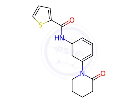 Chemical structure of N-(3-(2-Oxopiperidin-1-yl)phenyl)thiophene-2-carboxamide