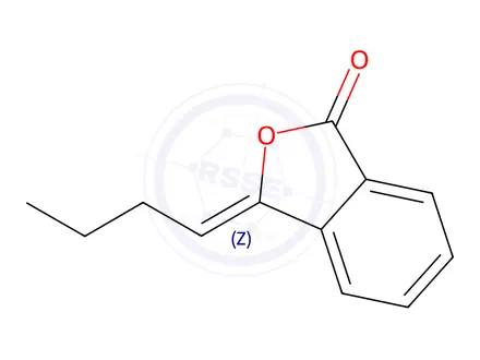 Chemical structure of (Z)-Butylidenephthalide