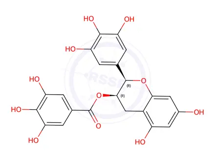 Chemical structure of Epigallocatechin gallate