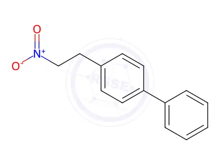 Chemical structure of 1,1'-Biphenyl, 4-(2-nitroethyl)-
