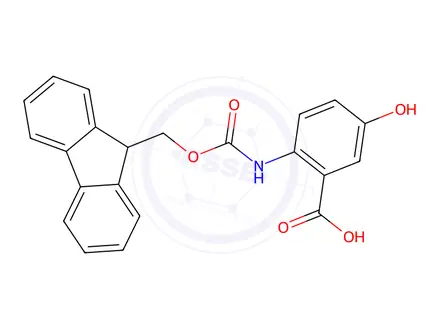 Chemical structure of 2-(9h-fluoren-9-ylmethoxycarbonylamino)-5-hydroxy-benZoic acid