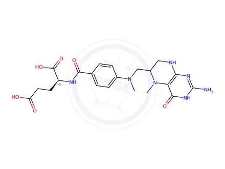 Chemical structure of 5,6,7,8-Tetrahydro-5,10-dimethylfolic acid