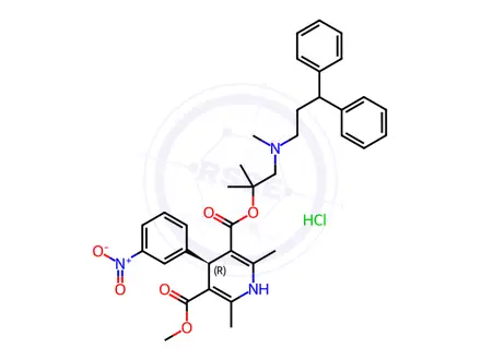 Chemical structure of (R)-Lercanidipine Hydrochloride