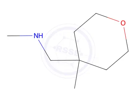 Chemical structure of n-Methyl-1-(4-methyltetrahydro-2h-pyran-4-yl)methanamine