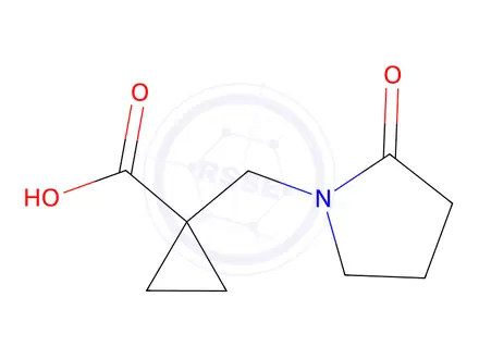 Chemical structure of 1-((2-Oxopyrrolidin-1-yl)methyl)cyclopropane-1-carboxylic acid