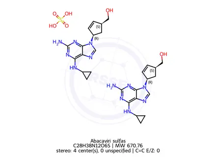 Chemical structure of Abacaviri sulfas